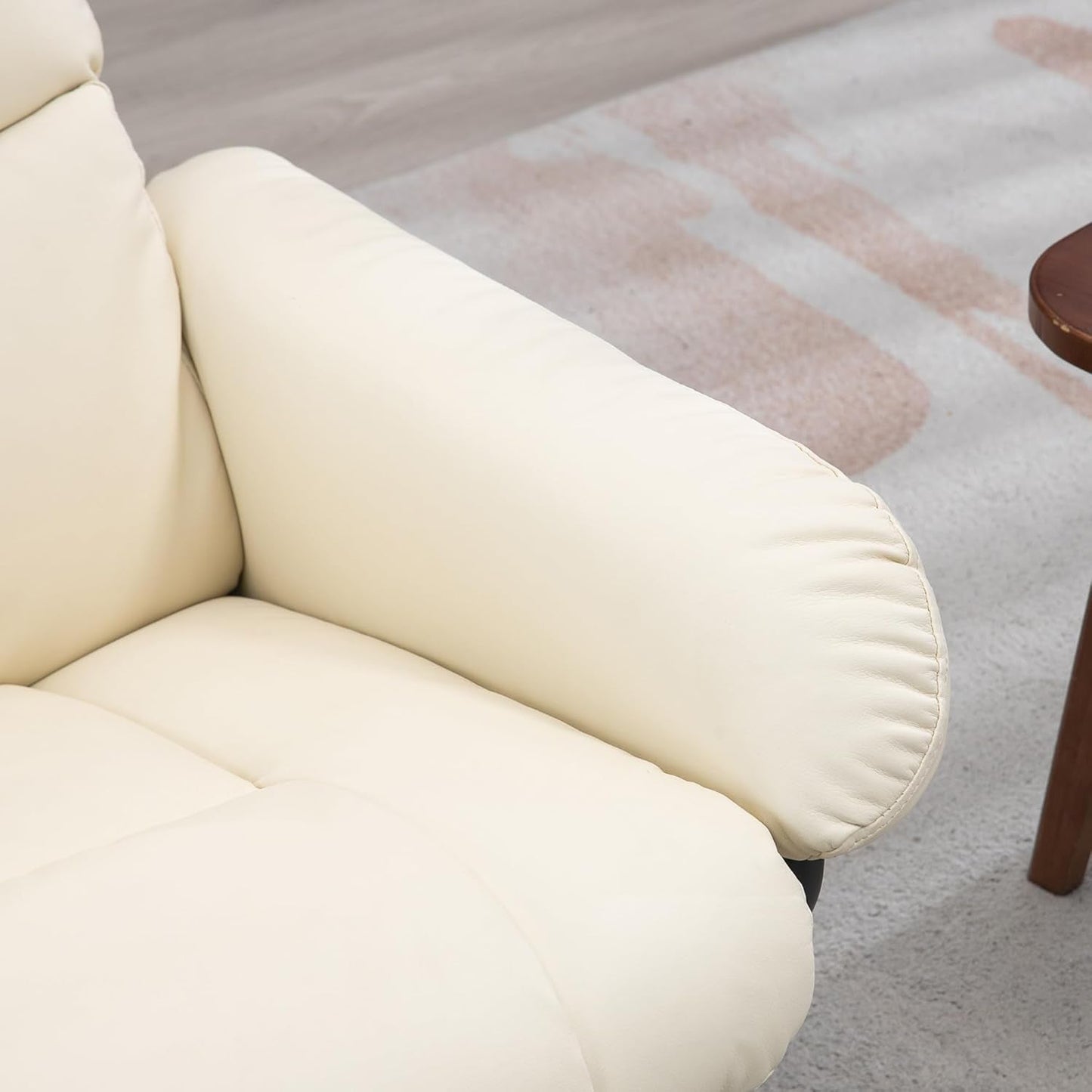 Massage Recliner Chair with Ottoman, Swivel Recliner and Footrest,