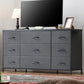 Dresser, Dresser for Bedroom with 9 Drawers, Wide Dresser TV Stand for