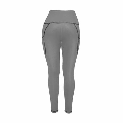 Uniquely You Womens Leggings with Pockets - Fitness Pants /  gray - Walbiz.com