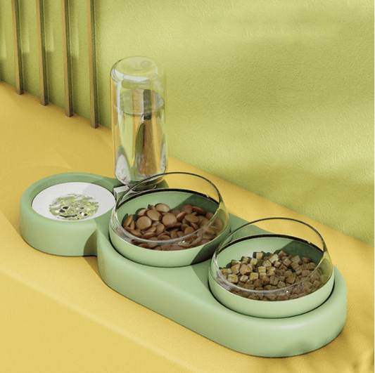 The Ultimate Pet Oasis - Elevated Double Bowl Stand With Automatic Fee