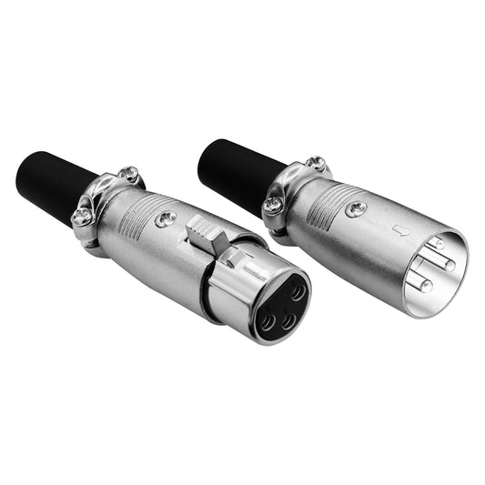 5Core XLR Connector Male Female to 1/4 Audio Jack 3 Pin Secure Mic