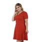 InstantFigure Curvy Plus Size Short V-neck Panel dress 16808MC
