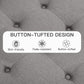 Grey Tufted Ottoman with Storage and Tray