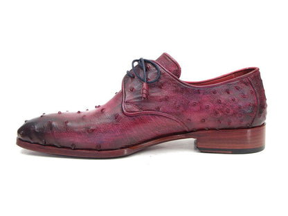Paul Parkman Lilac Genuine Ostrich Derby Shoes (ID#66CC44)