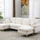 U-shape sectional sofa  with Ottoman , Reversible Sofa Couch for