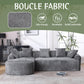 Boucle Sofa 3 Seater for Living Room Oversized Comfy Sofa L-Shape Sofa