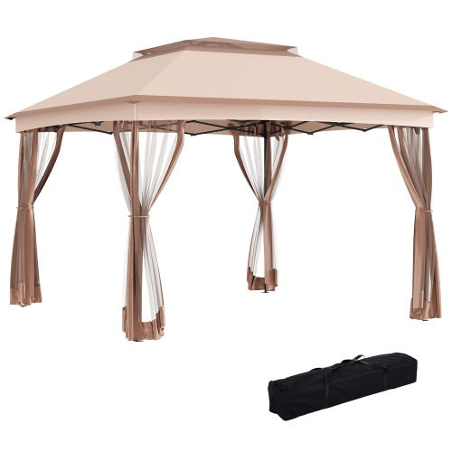Pop-up Awning, Outdoor Patio Gazebo Shelter With Detachable Zipper