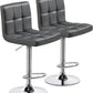 Bar Stools Set of 2, PU Leather Swivel Bar Stools with Backrest,