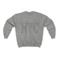 Womens Gray NYC Crewneck Sweatshirt