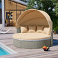 Patio Furniture Round Outdoor Sectional Sofa Set Rattan Daybed