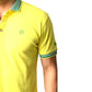 Men's Yellow - Paisley Turkey Slim Fit Mesh Polo Shirt ( Size - Only