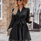 Long sleeve wrap front dress