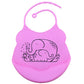 1PC  Baby Infants Kids Cute Silicone Bibs Baby