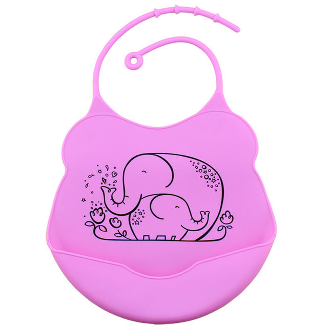 1PC  Baby Infants Kids Cute Silicone Bibs Baby