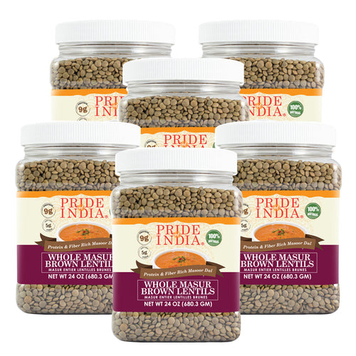 Indian Whole Brown Crimson Lentils - Protein & Fiber Rich Masoor Whole