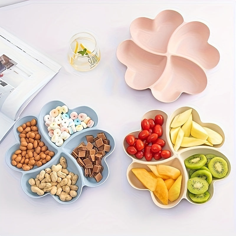HeartShaped 4Compartment Party Snack Tray  Reusable