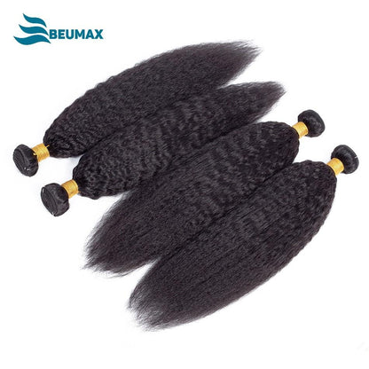 BeuMAX 10A Grade 3/4 Bundles Kinky Straight Brazilian Human Hair - Walbiz.com