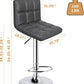 Bar Stools Set of 2, Armless Adjustable Swivel Barstools with Back,