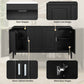 4 Door Sideboard Storage Cabinet With Gantry For Living Room And