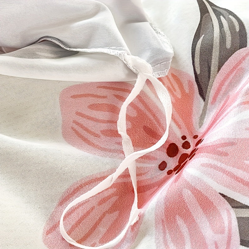 3Piece Pastoral Floral Duvet Cover Set for Bedroom