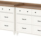 2-In-1 Mid-Century Modern White Dresser TV Stand