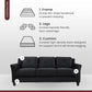 HRFKS3BK Grayson Sofa, Black