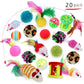 20-Piece Set Of Hilarious Plush Cat Toys With Funny Cat Stick And
