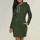 Hooded Warm Sweatshirt Long Sleeve Dress Hooded Warm Sweatshirt Long