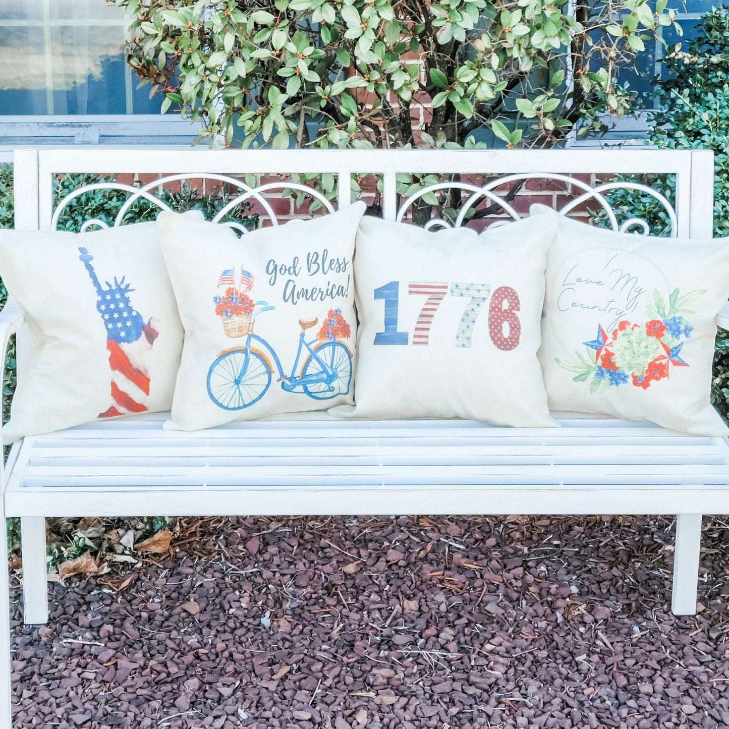 God Bless America Pillow Cover