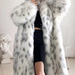 Women Winter New Faux Fox Fur Coats Ladies Casual Snow Leopard Print