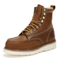 ROCKROOSTER Norwood Men's 6 inch Brown steel toe wedge work boots with