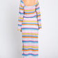 Multi-Color Stripe Maxi Skirt