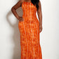 Plus Size Tie Dye Printed Cami Bodycon Maxi Dress