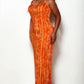 Plus Size Tie Dye Printed Cami Bodycon Maxi Dress