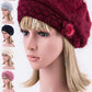 Solid Color Fashion Beret Set