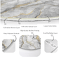 Marble Patterned Round Rug, Marble Design Decorative Circle Carpet,