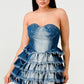 Denim Delight Tiered Ruffle Dress