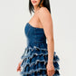 Denim Delight Tiered Ruffle Dress