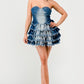 Denim Delight Tiered Ruffle Dress