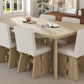 Modern 7-Piece Dining Table Set with 6 Upholstered Dining Chairs,