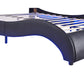 Full Size Upholstered Faux Leather Platform Bed With LED Light Bed Fra
