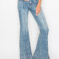 HIGH RISE SUPER STRETCH FLARE W/SEAMED FRONT JEANS