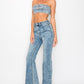 HIGH RISE SUPER STRETCH FLARE W/SEAMED FRONT JEANS