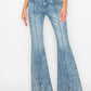 HIGH RISE SUPER STRETCH FLARE W/SEAMED FRONT JEANS