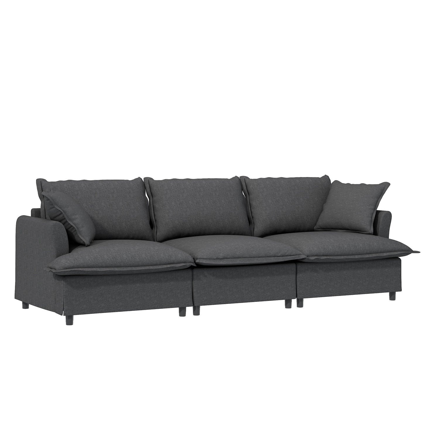 3 Piece Living Room Sofa Set,Modular Chenille Sectional