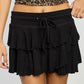 TIERED RUFFLE MINI SKORT