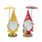 Charming Garden Gnome Set With Umbrellas - 4 Piece Collection