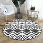 Southwestern Round Rug, Aztec Area Rug, Living Room Circle Carpet, Non