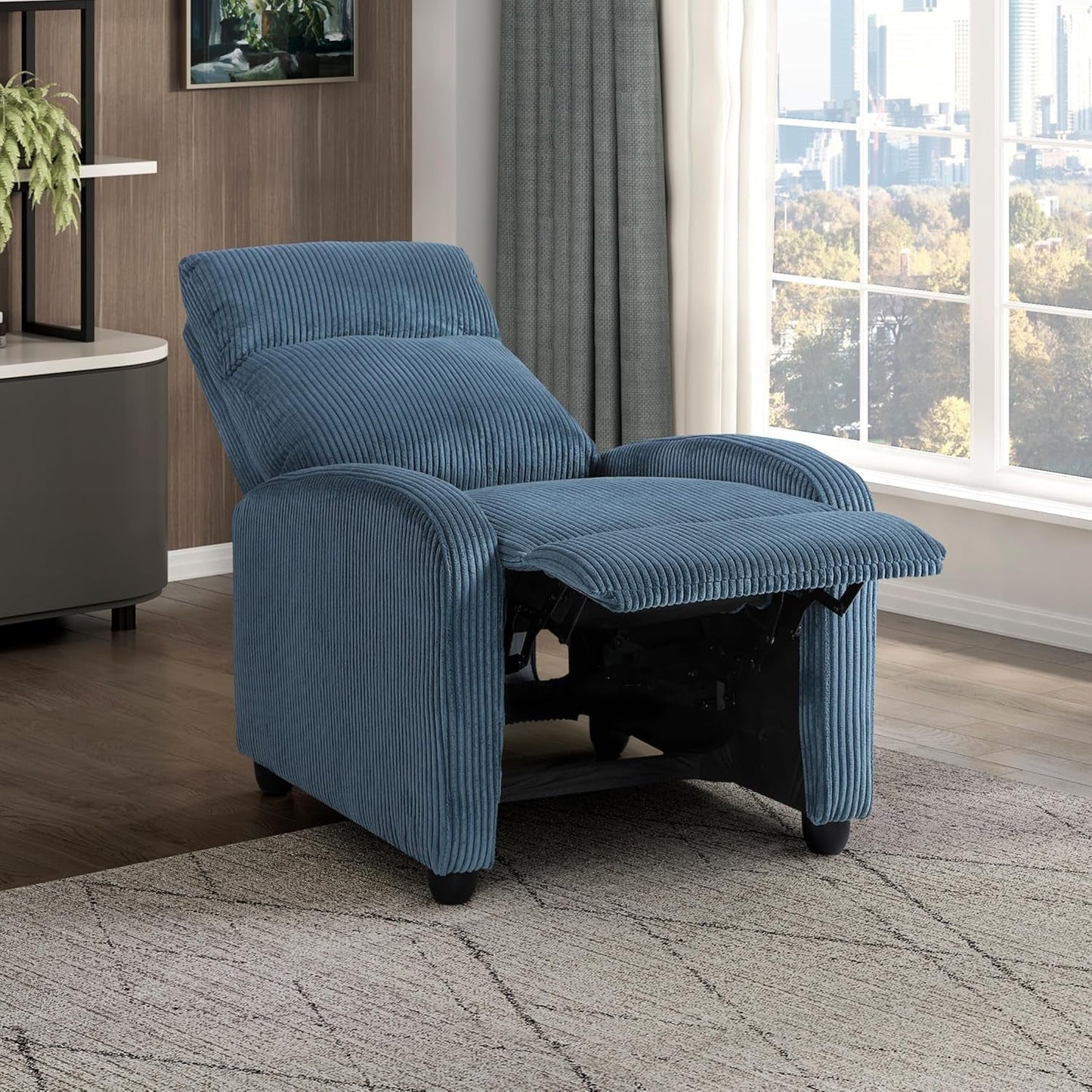 Pushback Recliner Chair Armchair Push Back Recliner, Corduroy Chair