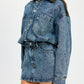 BUTTON UP DENIM MINI DRESS